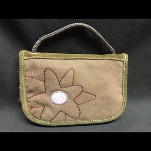 Brown wristlet crossbody - possibly Fossil?